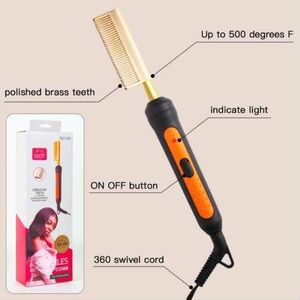 Orange and Black Hair Styling Comb